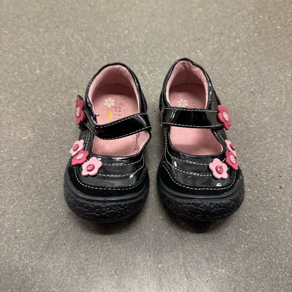Black and Pink Kids Mary Jane Shoes, brand Carole Little Size 5